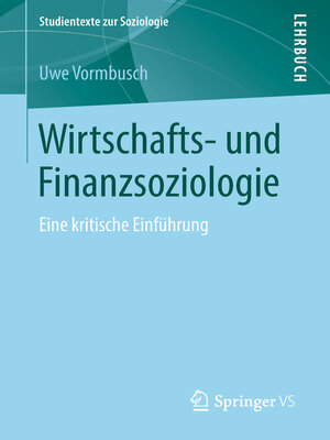 cover image of Wirtschafts- und Finanzsoziologie